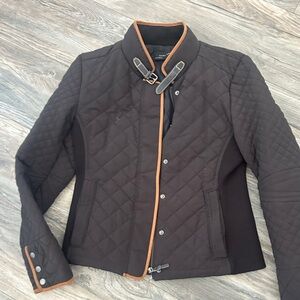 Zara brown black jacket size large (fits like M/L)